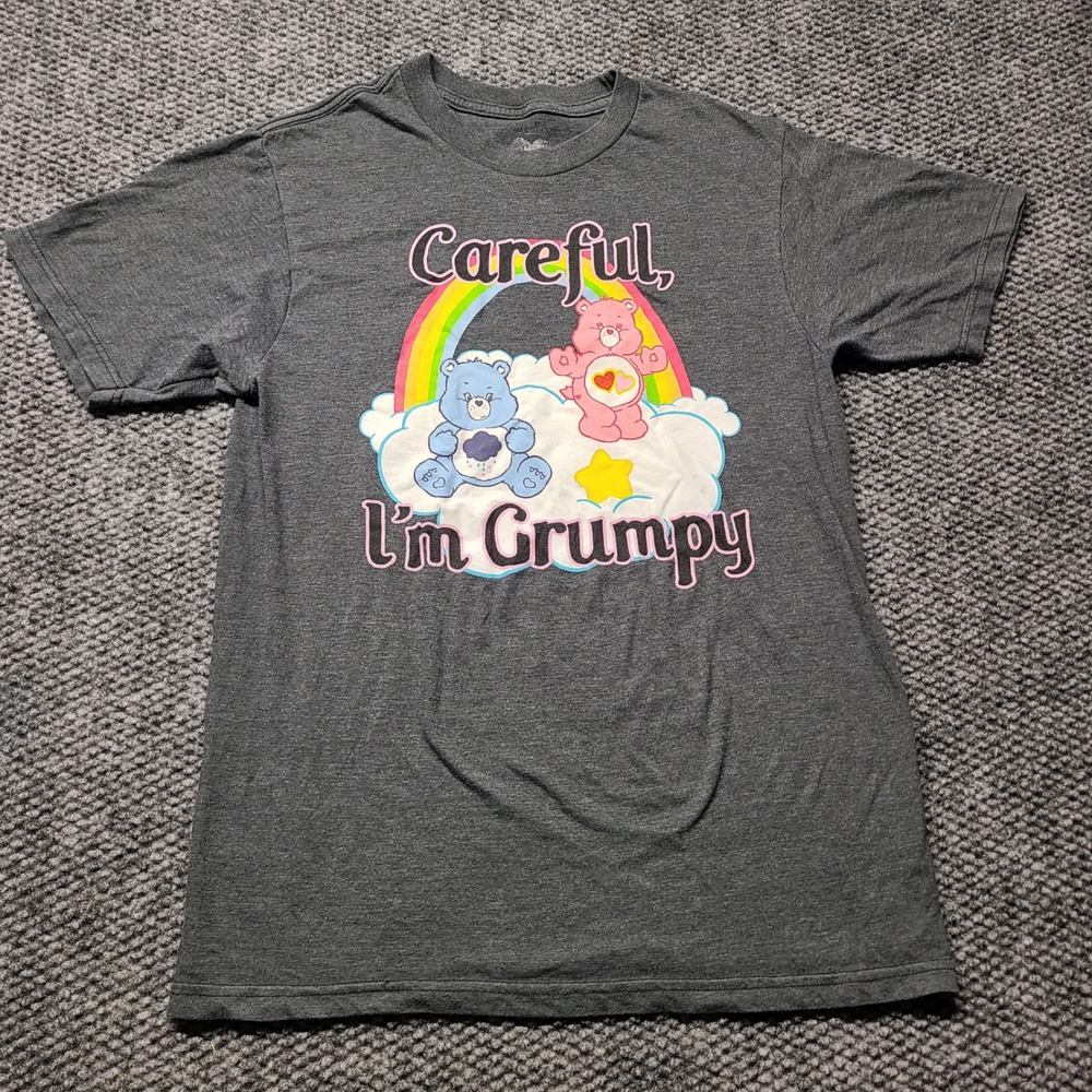 Care Bears Careful Im Grumpy Graphic Tee Charcoal Grey Small Ripple Junction